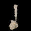 Apophyllite «Lollipop» avec calcite sur stalactite agate
