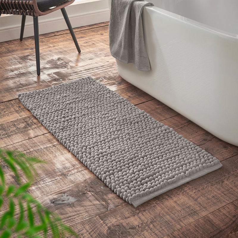 Aspen Bobble Bath Runner, Grey