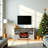 60 Inch Electric Fireplace  Entertainment Center With Door Sensor-Jasmine white color-1310185381