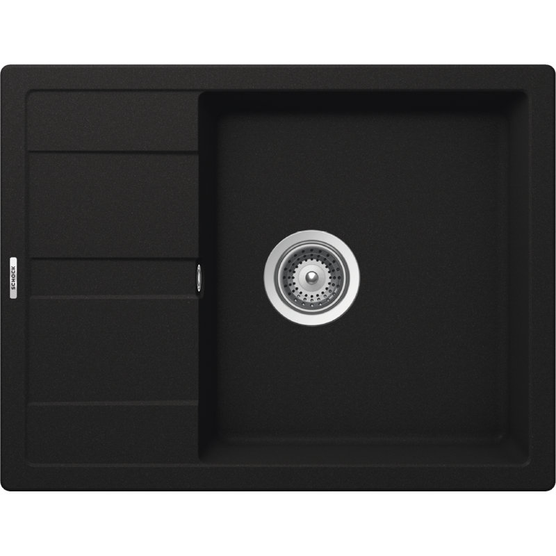 Manhattan Single Bowl Inset Kitchen Sink, Onyx