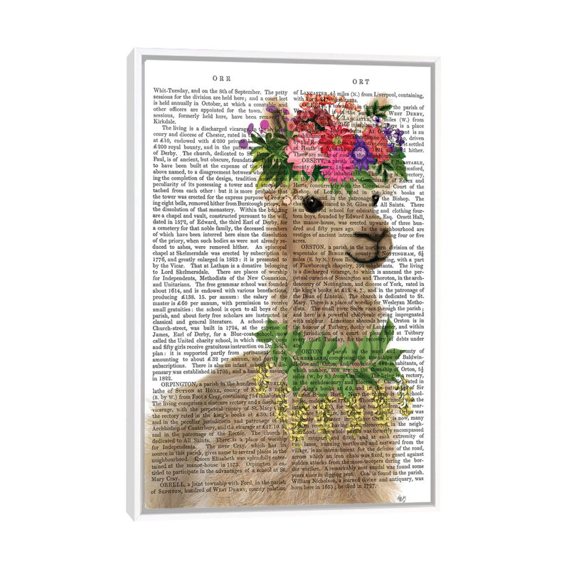 «Llama Bohemian 2» par Fab Funky, reproduction d'art graphique, Toile blanche encadrée, Aucun mat, H 26 po x l 18 po x 1,5 po