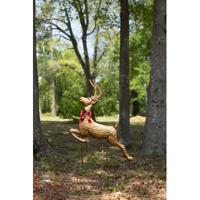 METAL REINDEER YARD STAKE