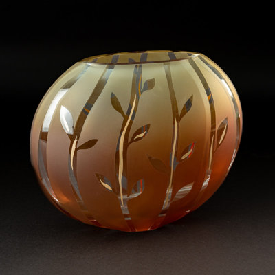 Fung Shway Series Lead Free Crystal Vase 11.02" X 4.72" X 8.66" ( 3.97 lbs )
