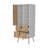 White and Macadamia 2-Drawer Tall Dresser