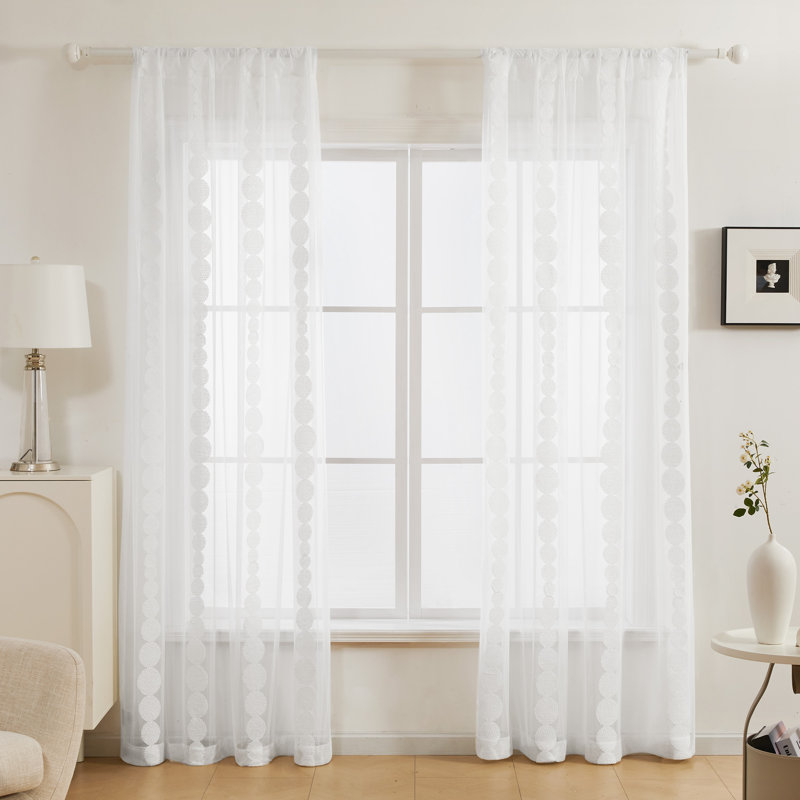 Ota Sheer Curtain Single Panel, 52" W x 96" L