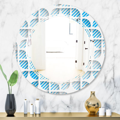 Triple C 3D Pattern II Modern Frameless Wall Mirror