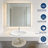 20.3" Ceramic Drop-In Bathroom Sink with 3 Faucet Holes – White Oval Vanity Basin for Countertop
