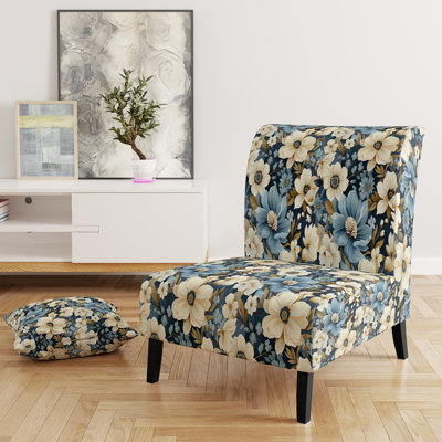 Fauteuil de chambre rembourré Blue Coastal Dreams