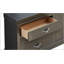 Armoire de rangement sophistiquée noire métallique avec plusieurs tiroirs pour une vie organisée et élégante-2037386595