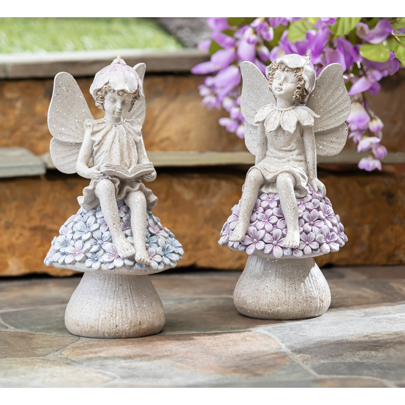 Ensemble de 2 fées Harneen Garden Statuaries
