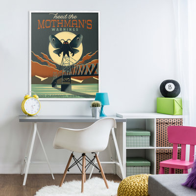 Cryptid Tourism West Virginia Framed Giclee, design by Omar Escalante