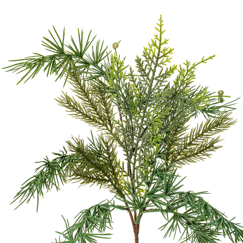 18 " H Faux Cedar and Fern Plant
