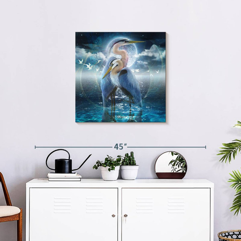 Brampt Celestial Egrets II, 24" H x 24" W