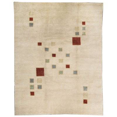 Hand-Knotted High-Quality Beige Area Rug