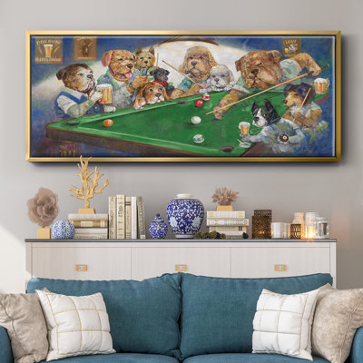Pool Dogs - toile encadrée