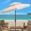 Parasol d'extérieur festonné inclinable 101 po Poppy-521262617