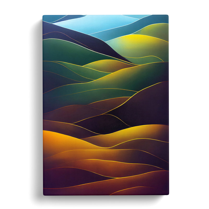Abstract Meadow Landscape No.3 - Wrapped Canvas, 50cm H x 35cm W x 3cm D