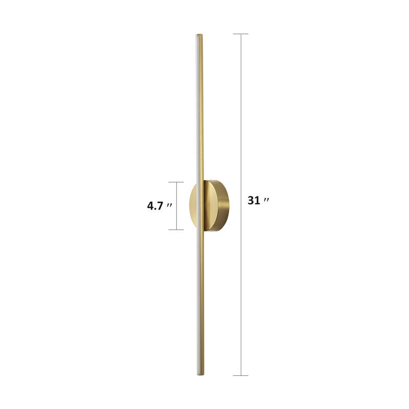 Corderick 1 - Light Dimmable LED 31in Wallchiere Light, Gold