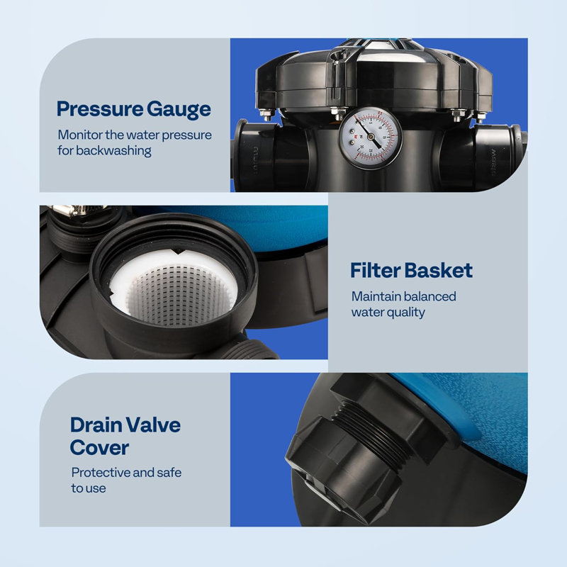2850 GPH Sand Filter Pump with Timer