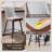 Bar Stools Set of 4,Counter Height Bar Stools with Back,Modern Faux Leather Kitchen Stools-899347626-899347630
