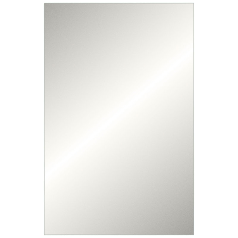 Floater 2 Solid Wood Mirror, Rectangle, Matte White, 35.25" x 23.25"