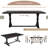 6-Piece Farmhouse Dining Table Set 72" Wood Rectangular Table, 4 Upholstered Chairs with Bench-1277618492