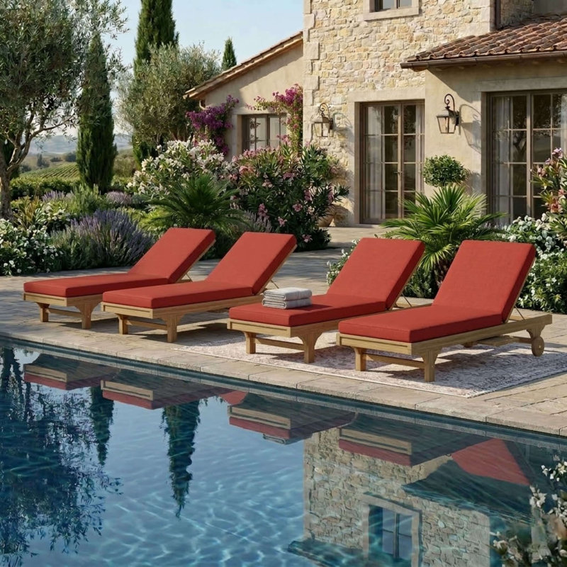 Capri Teak Chaise Lounge