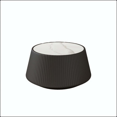 Table basse en pierre frittée en forme de coupe