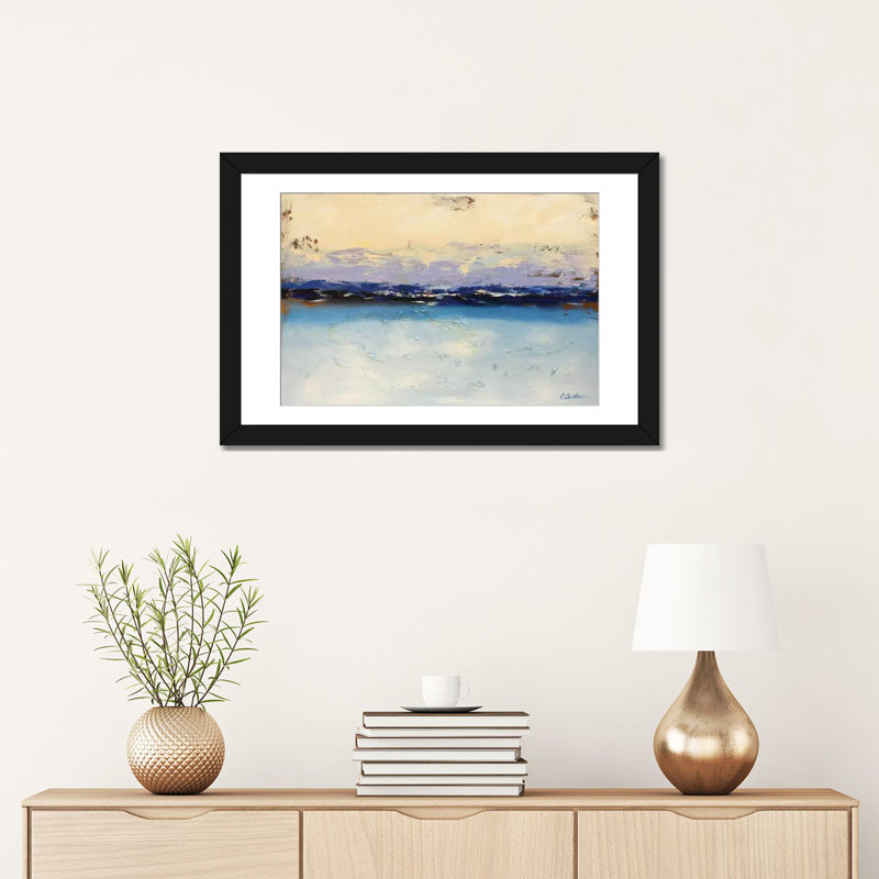 « summer souvenirs », reproduction sur toile, H 16 po x l 24 po x P 1 po, Papier d'art encadré noir, Blanc
