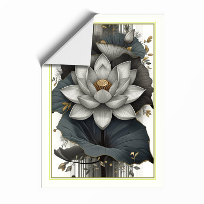 Water Lily Bloom Botanical - Framed Print