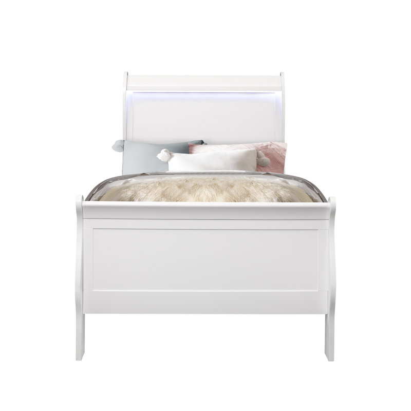 Charlie White Twin Bed, White