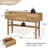 Wood Console Table With 3 Drawers