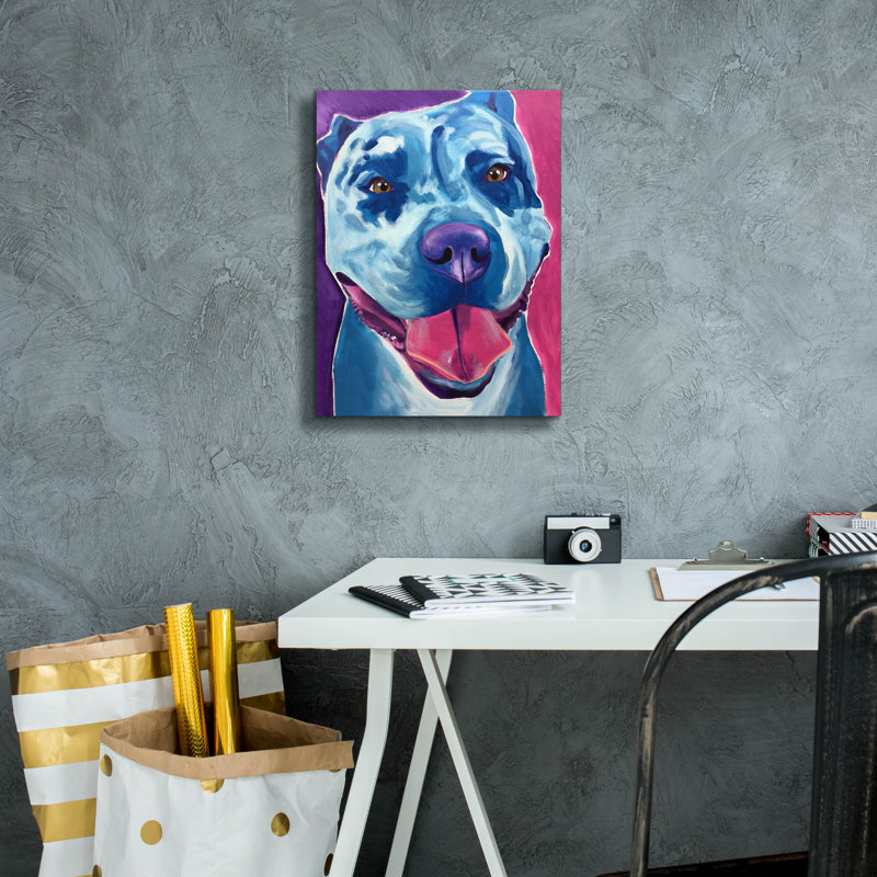 «Pit Bull - Merle» par Dawg Painter, H 16 po x l 12 po x P 0,75 po