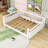 Wood Platform Bed with Safety Rails, Low Profile Design-954432319-954432316