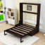 Lit escamotable en bois avec coussin-750417095