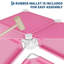 Armoire de rangement rose modulaire à 9 cubes