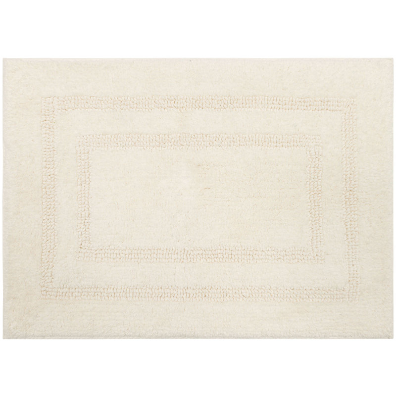 Kail Plush Stain/Fade Resistant Machine Washable Bath Mat, 21" W x 34" L, Natural