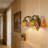 2 - Light Tiffany-Style Wall Sconce Dragonfly Stained Glass Vanity Light