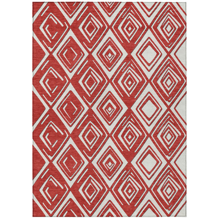 Cederick Washable Geometric Indoor / Outdoor Rug