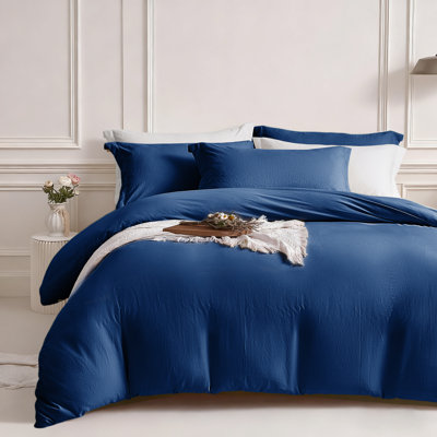 Solayne Home essentials Super Soft Duvet Cover - 100% Washed Microfiber Comforter Cover Set 3 Pieces,Wrinkle-resistant and highly elastic