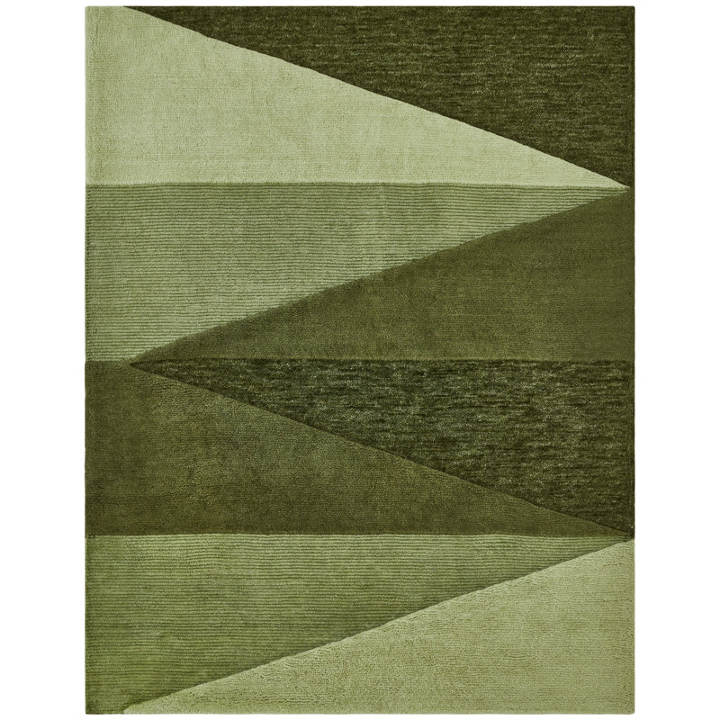 Arlo Handmade Wool Geometric Area Rug, 5'6" x 8'6"