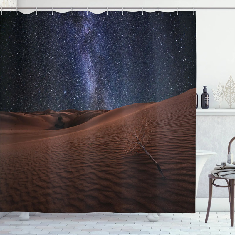 Rideau de douche simple pour la durée de vie lunaire space, H 75 po x l 69 po