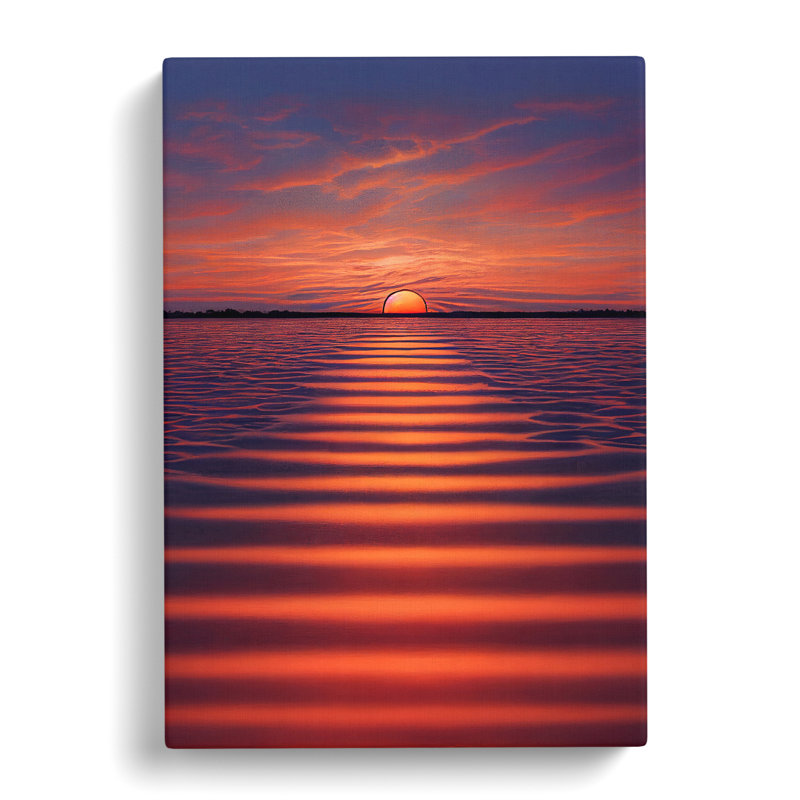 Beguiling Ocean Sunset - Wrapped Canvas, 76cm H x 50cm W x 3cm D