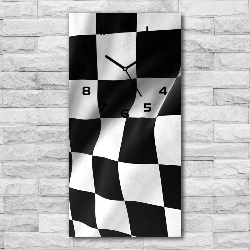 Iptisam Glass Wall Clock, Black