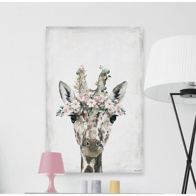 «Lovely Giraffe», reproduction sur toile tendue, H 45 po x l 30 po x P 1,5 po