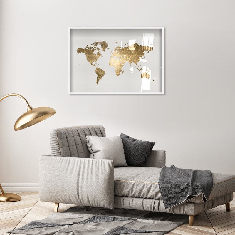 Mapamundi Tiago Handmade Print, 25.5" H x 37.5" W