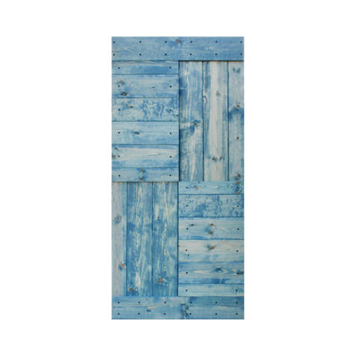 Patented Product S Style Sliding Barn Door Without Installation Hardware Kit (Door Slab Only) - Assembly Required
