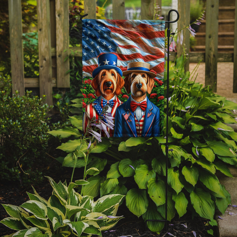 All American Garden Flag, Red Stripe Otterhound
