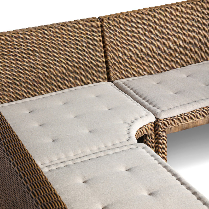 Senna L-Shape Dining Banquette, Right Hand Facing, 32.5" H x 83.25" W x 83.25" D