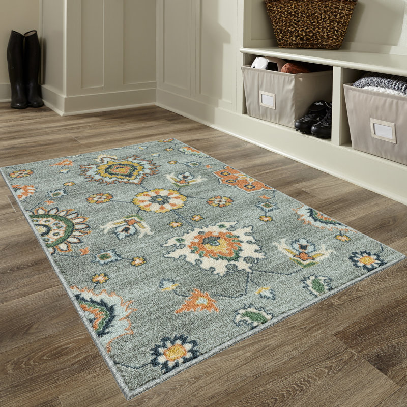 Damask Indoor Rug, Rectangle 2'6 x 3'10"